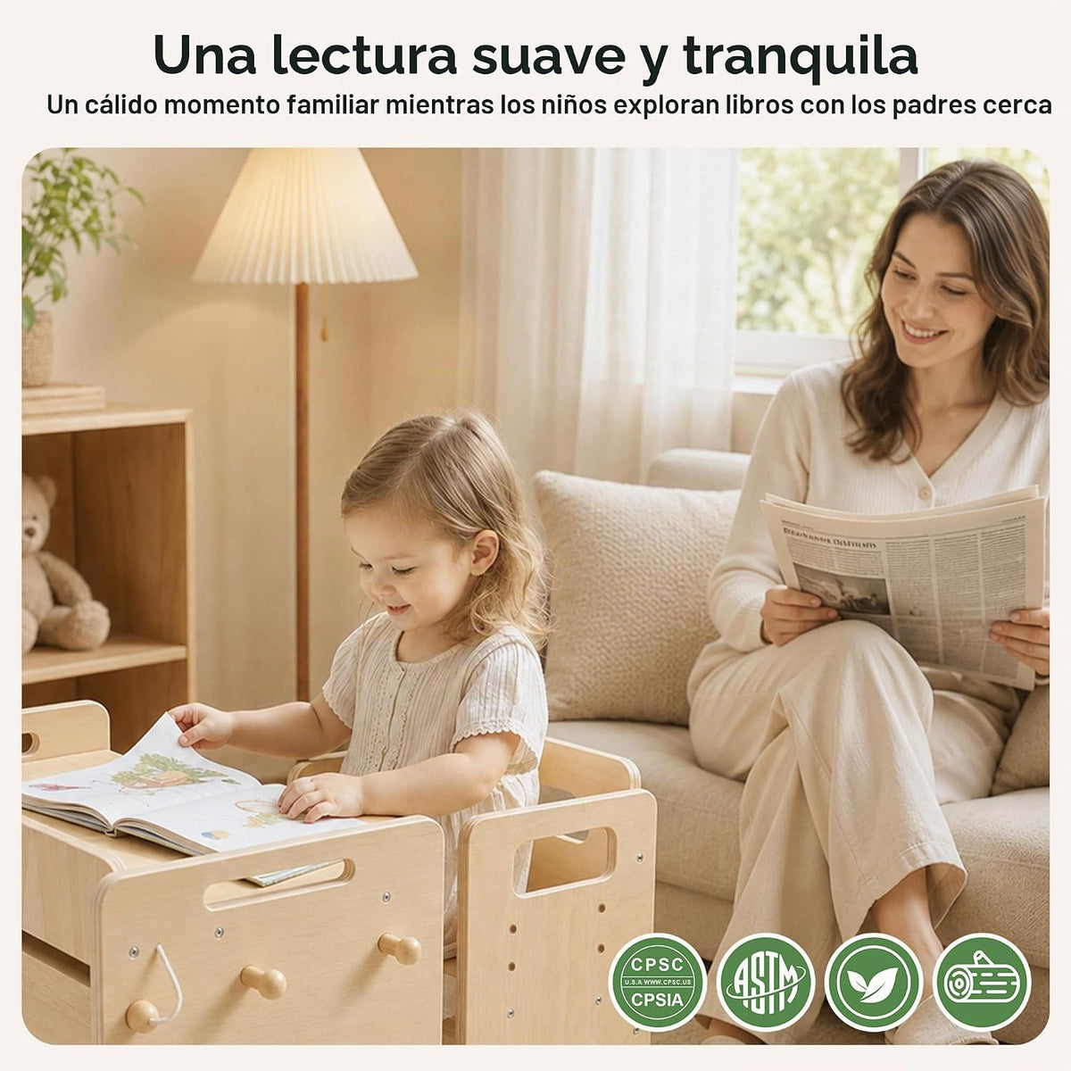 bpmfkid Juego de Mesa y Silla de Destete Montessori - Diseño Ajusta...