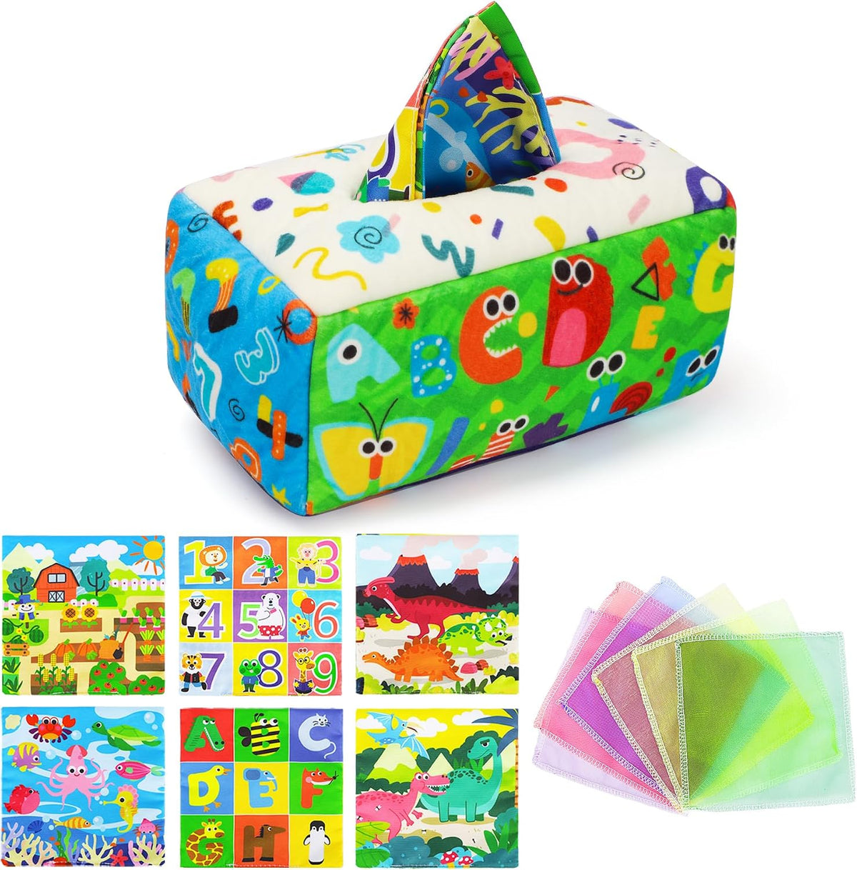 URMYWO Caja de pañuelos de bebé juguete - Juguetes Montessori para...