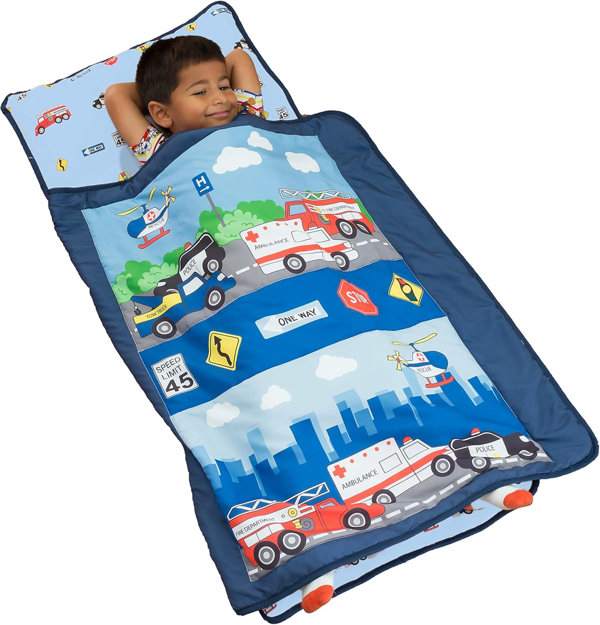 Everyday Kids alfombrilla para siesta con almohada extraíble para n...