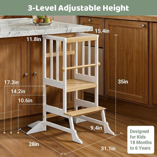 COSYLAND Torre de Pie para Niños Pequeños - Taburete de Cocina Ayud...