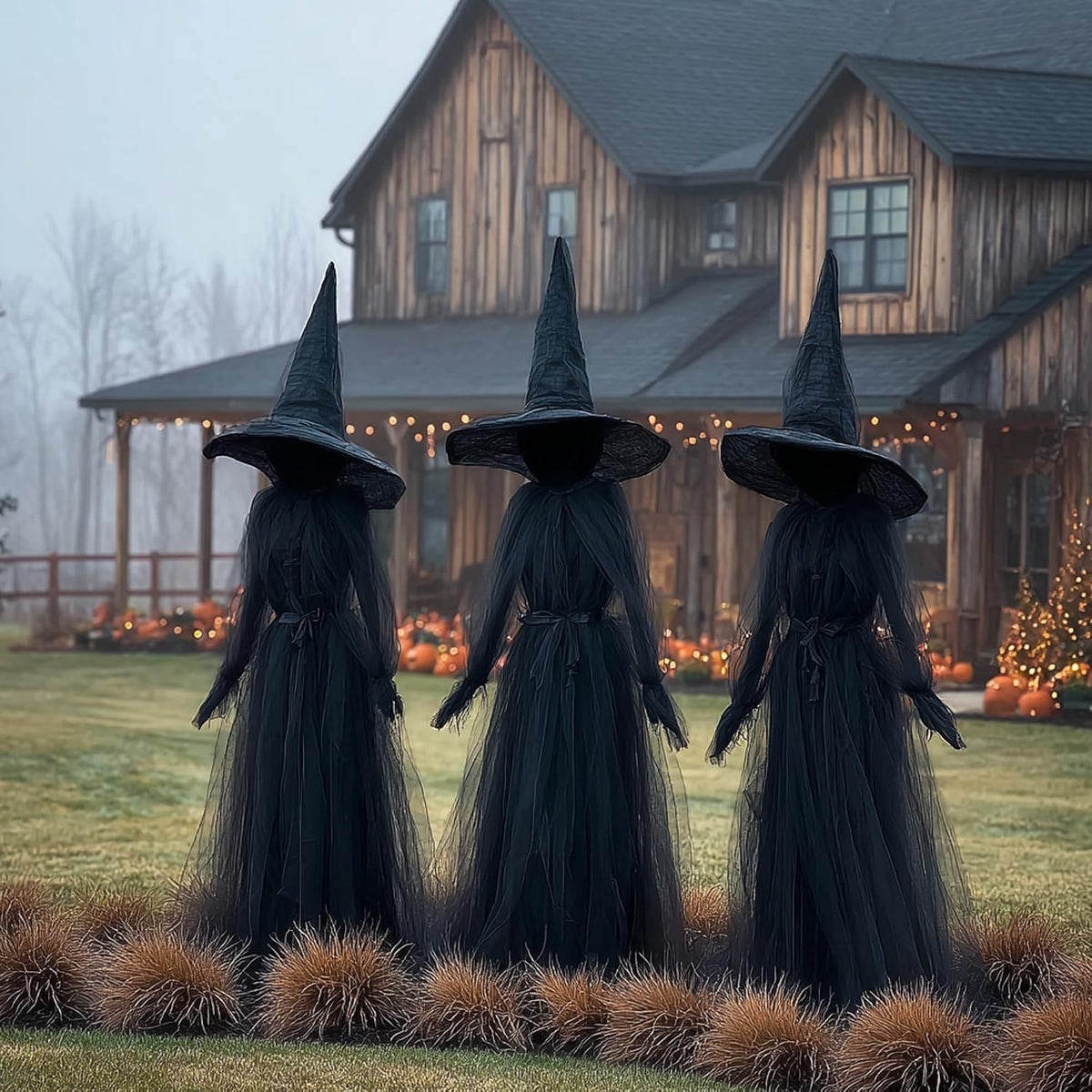 Hourleey - Decoraciones de Halloween para exteriores, paquete de 3...