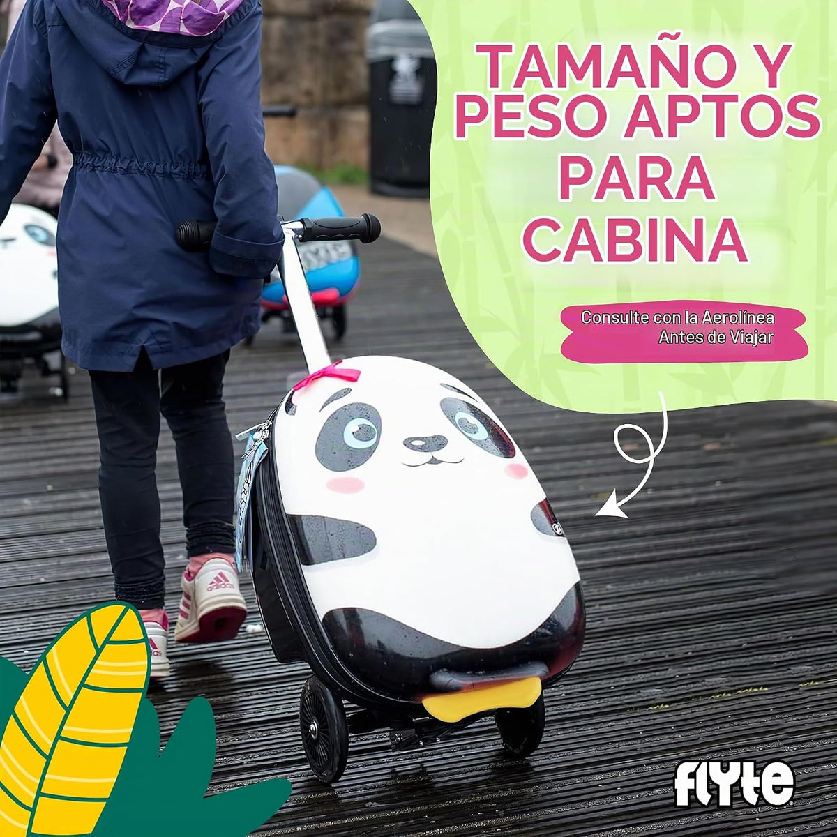 Maleta de patinete Flyte - 2 en 1, maleta de 18 pulgadas para niños...