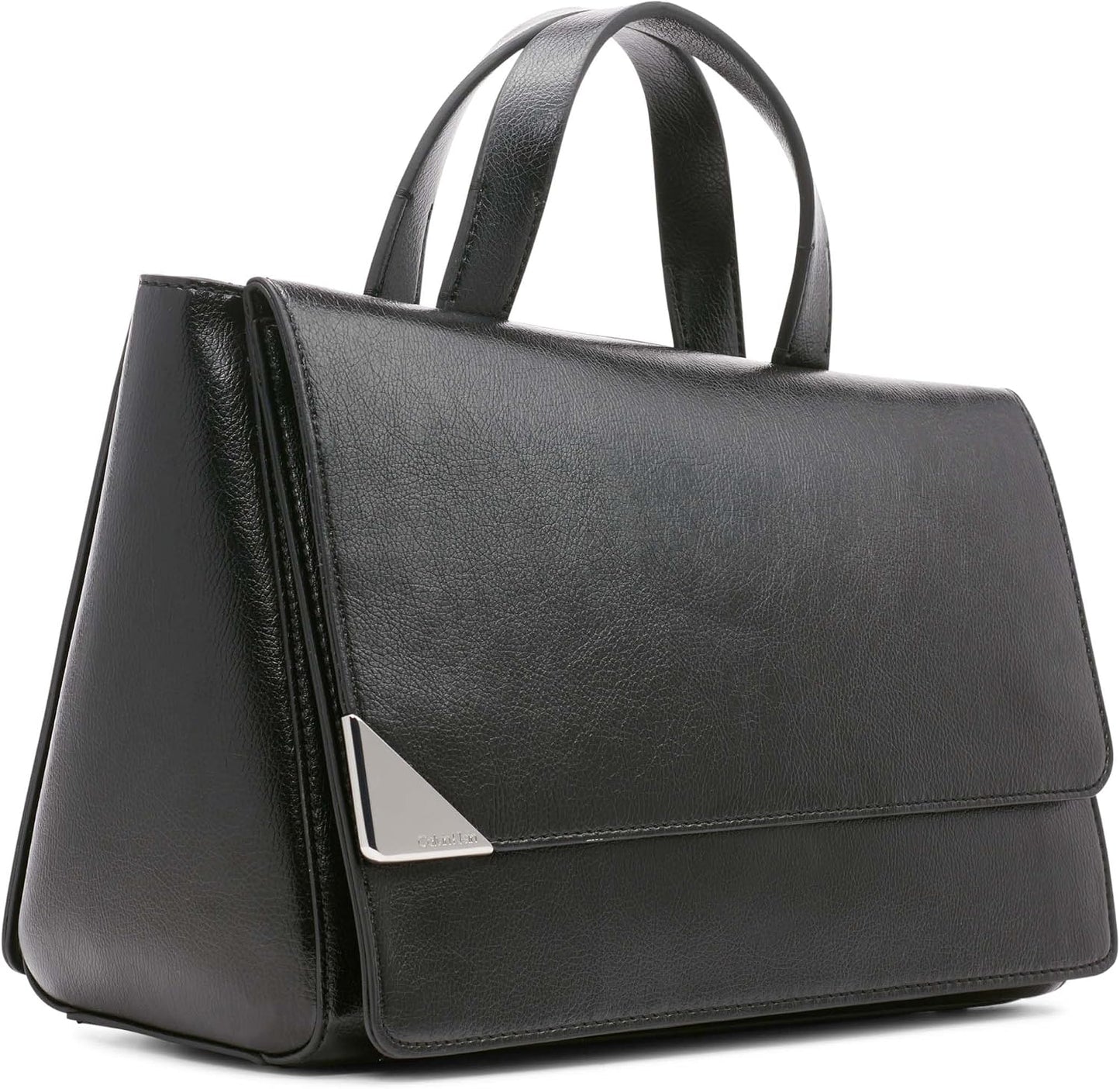 Calvin Klein Bolso con asa superior con solapa de basalto para mujer