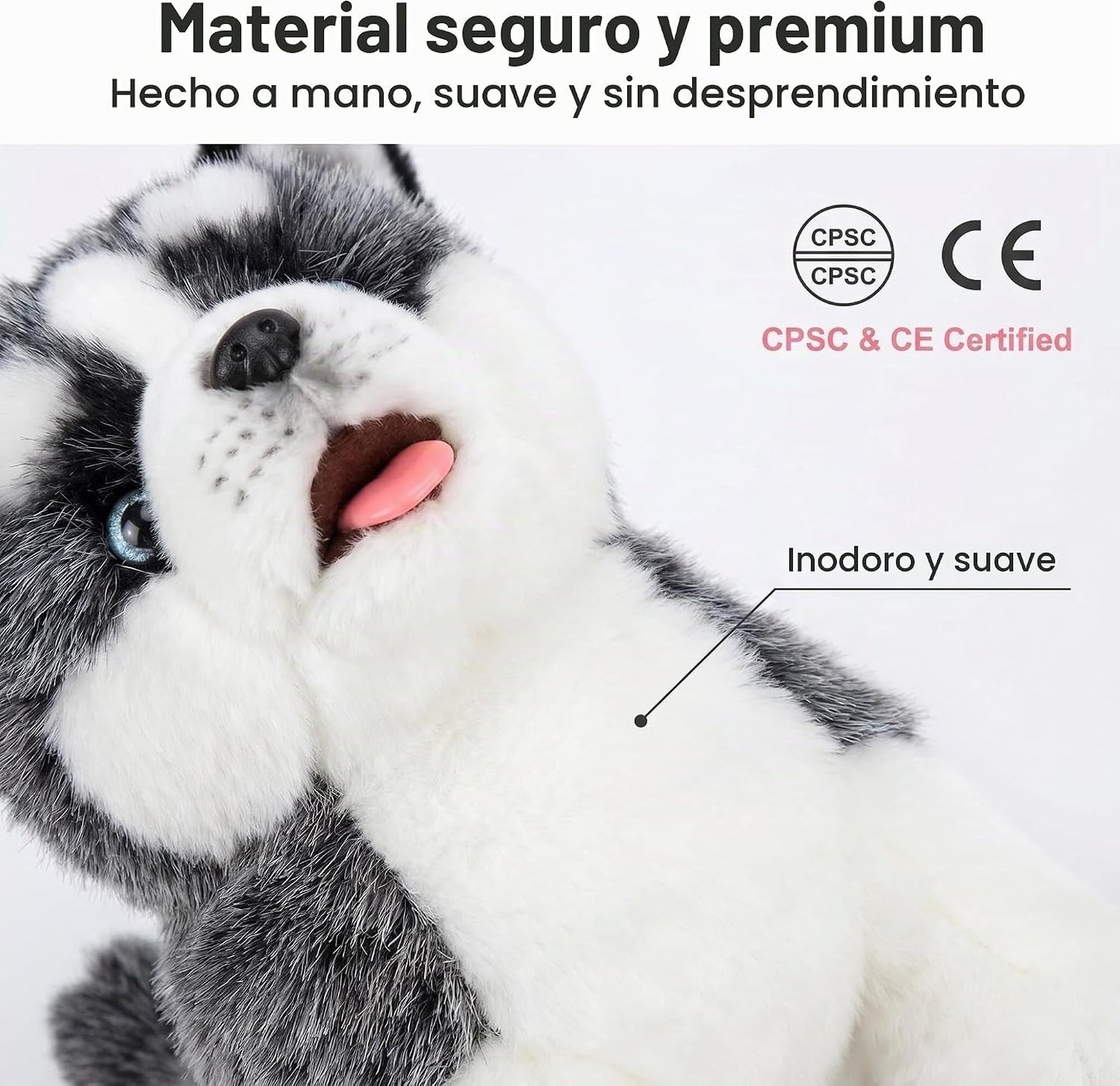 CU-MATE Juguete electrónico para perro que camina, cachorro de husk...