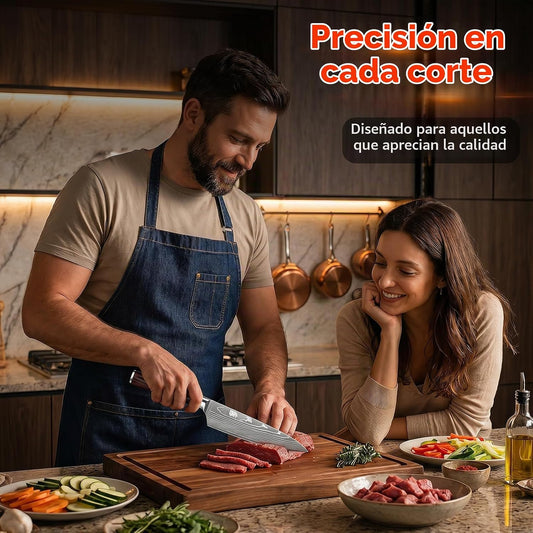 Juego de cuchillos de cocina con bolsa de rollo, juego de 9 cuchill...