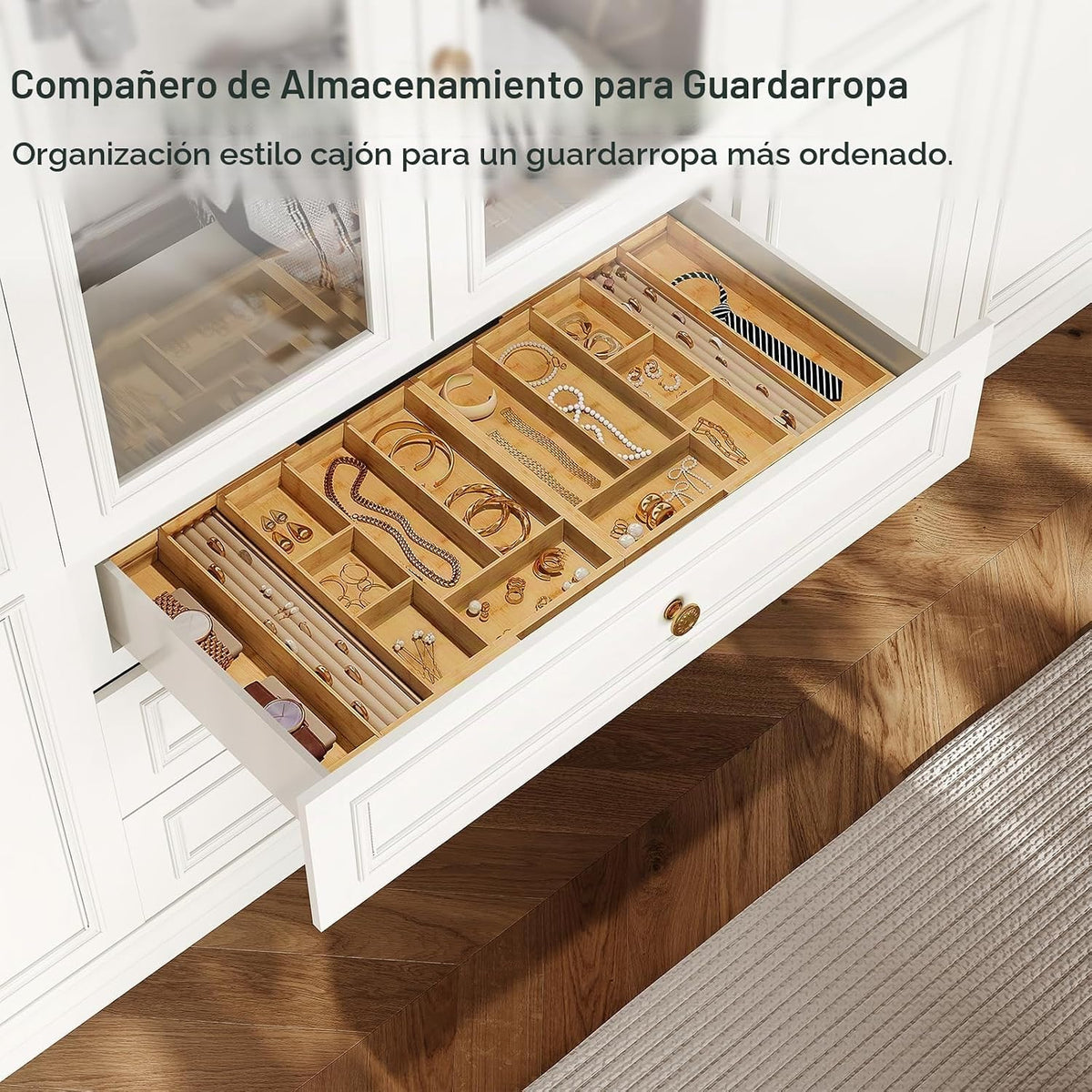 HOOBRO - Organizador grande de cubiertos de cocina, organizador de...