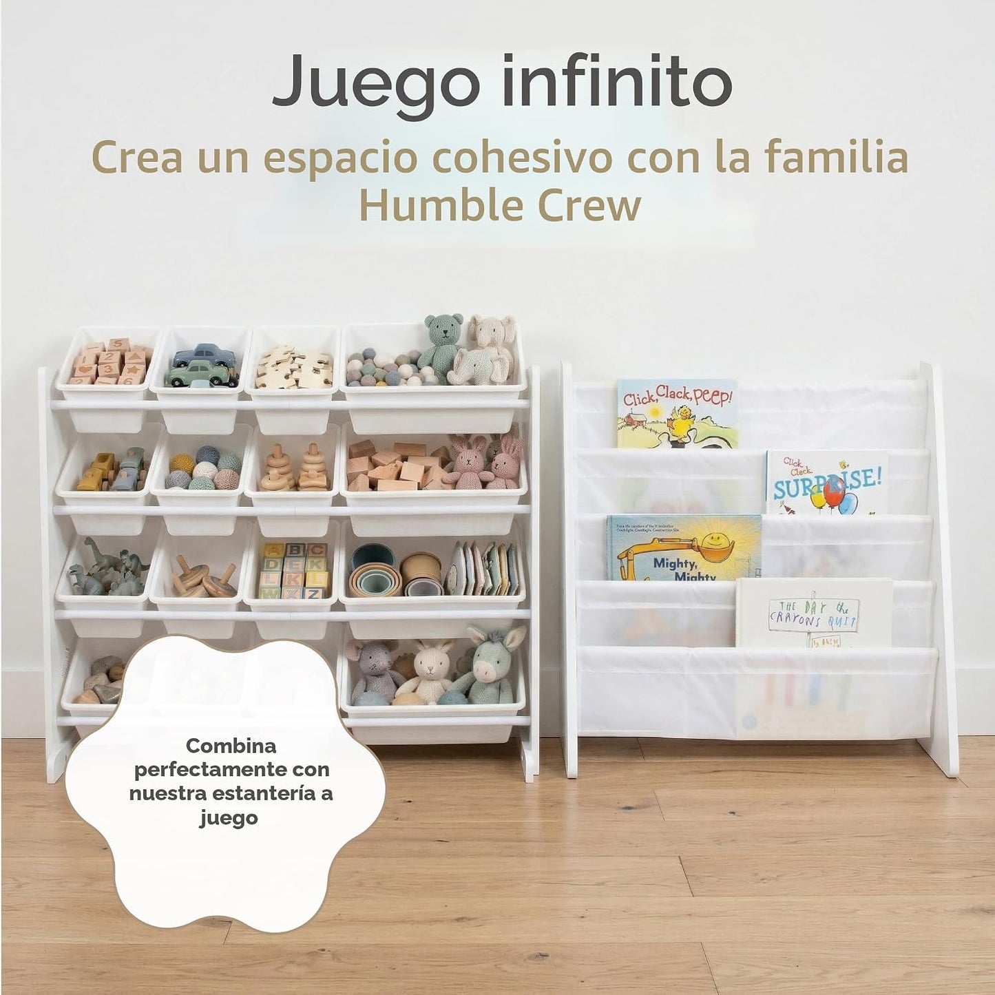 Humble Crew Organizador de juguetes para niños con 16 contenedores,...