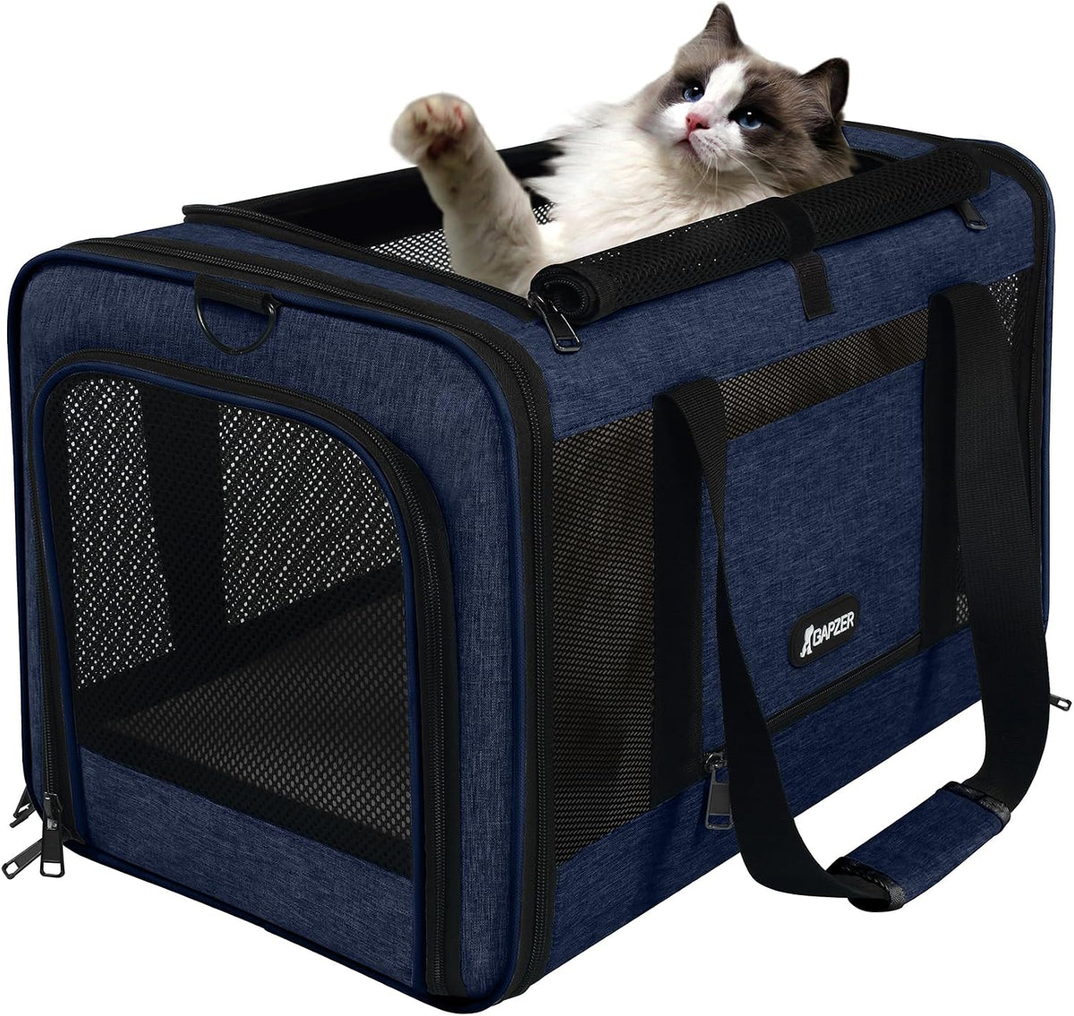 GAPZER - Transportador para gatos de 18 x 11 x 11 pulgadas, aprobad...
