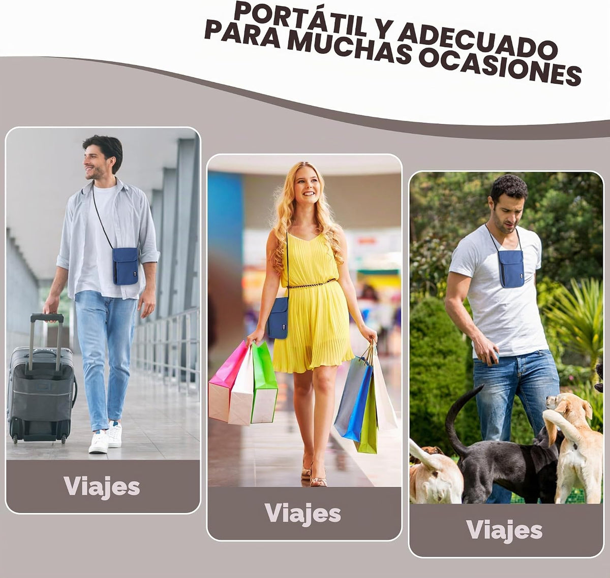 Likesing Cartera de viaje con cuello de viaje de 5.5 pulgadas de la...