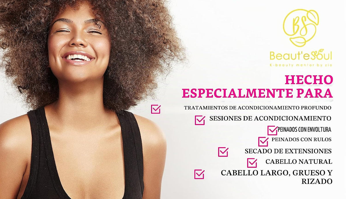 Beauté Seoul Accesorio de secador de pelo suave - Tapa con capucha...