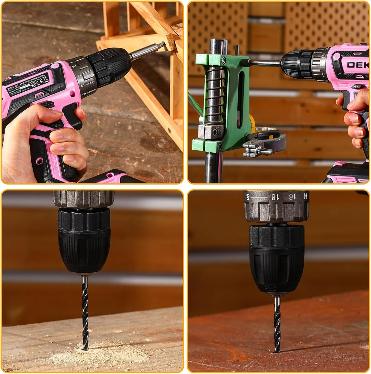 Deko Pro - Juego de taladro inalámbrico 20 V MAX con batería de lit...