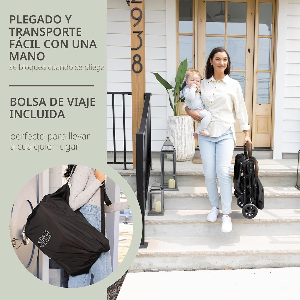 Cochecito de viaje ligero para bebés y niños pequeños - Cochecito f...