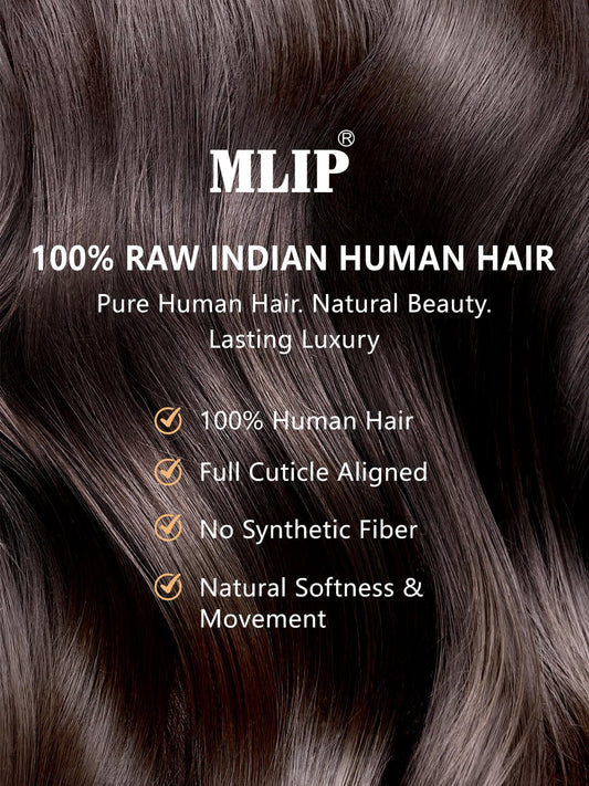 MLIP Paquetes de cabello humano virgen ondulado, sin enredo ni caíd...