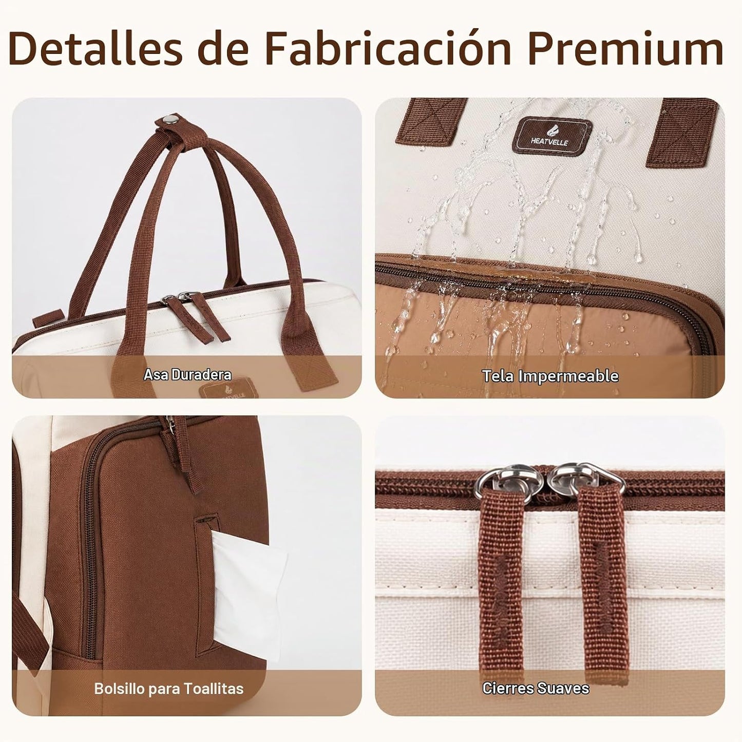 Heatvelle Mochila para pañales con bolsa calentadora de biberones p...