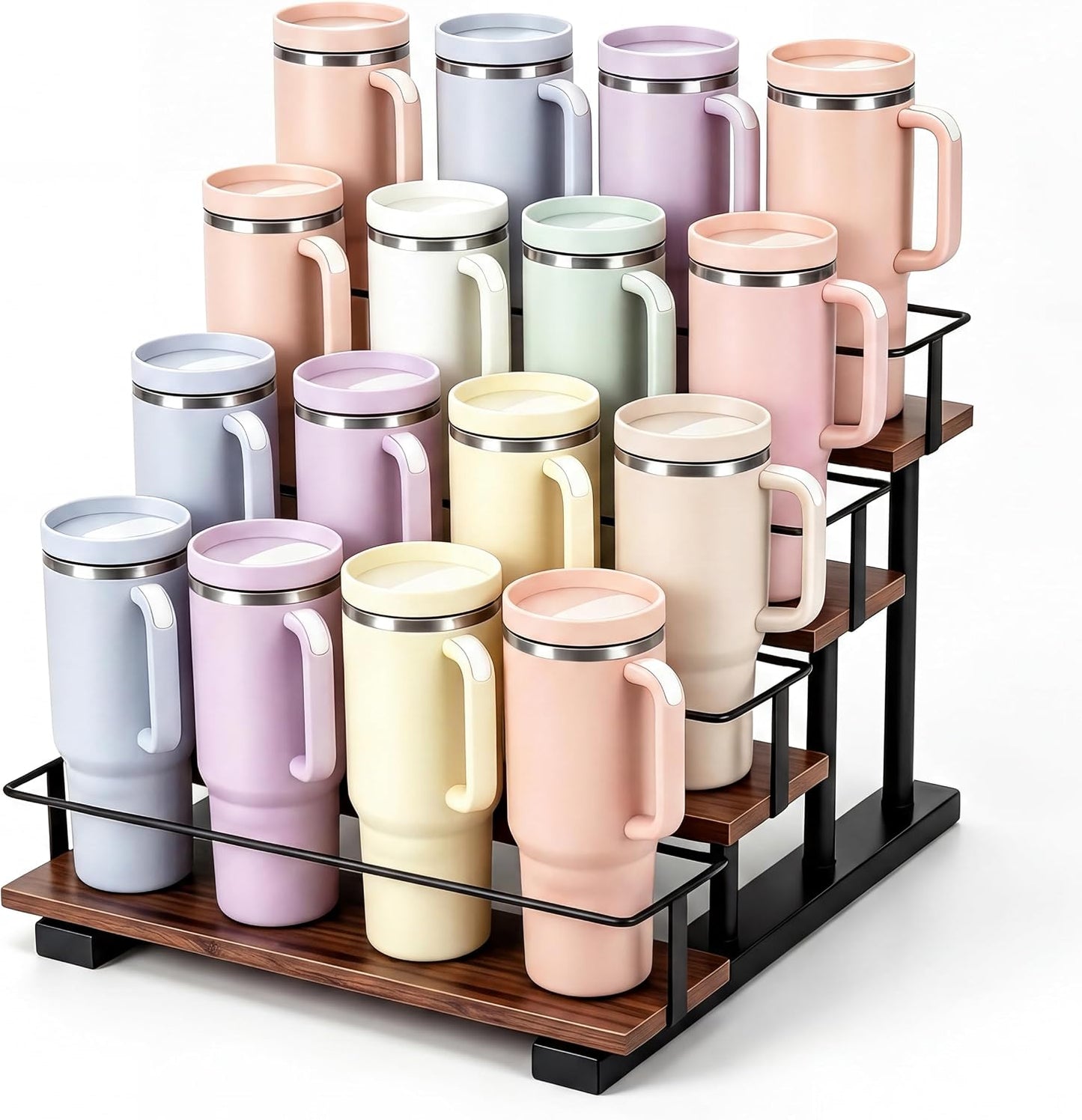 Wolera - Portavasos Stanley de 3 niveles para 12 vasos de 40 onzas...