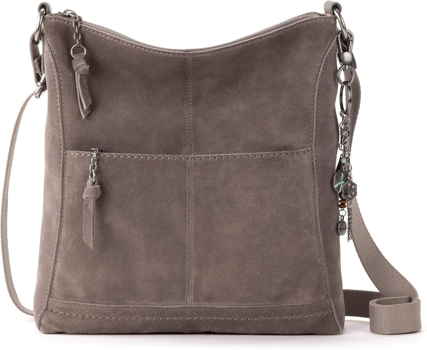 The Sak Lucia - Bolso bandolera de piel convertible con correa ajus...