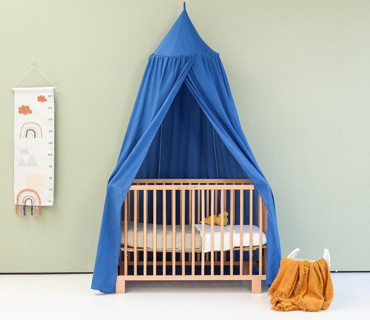 Toldo azul para cama infantil para dormitorio infantil | Cortina co...