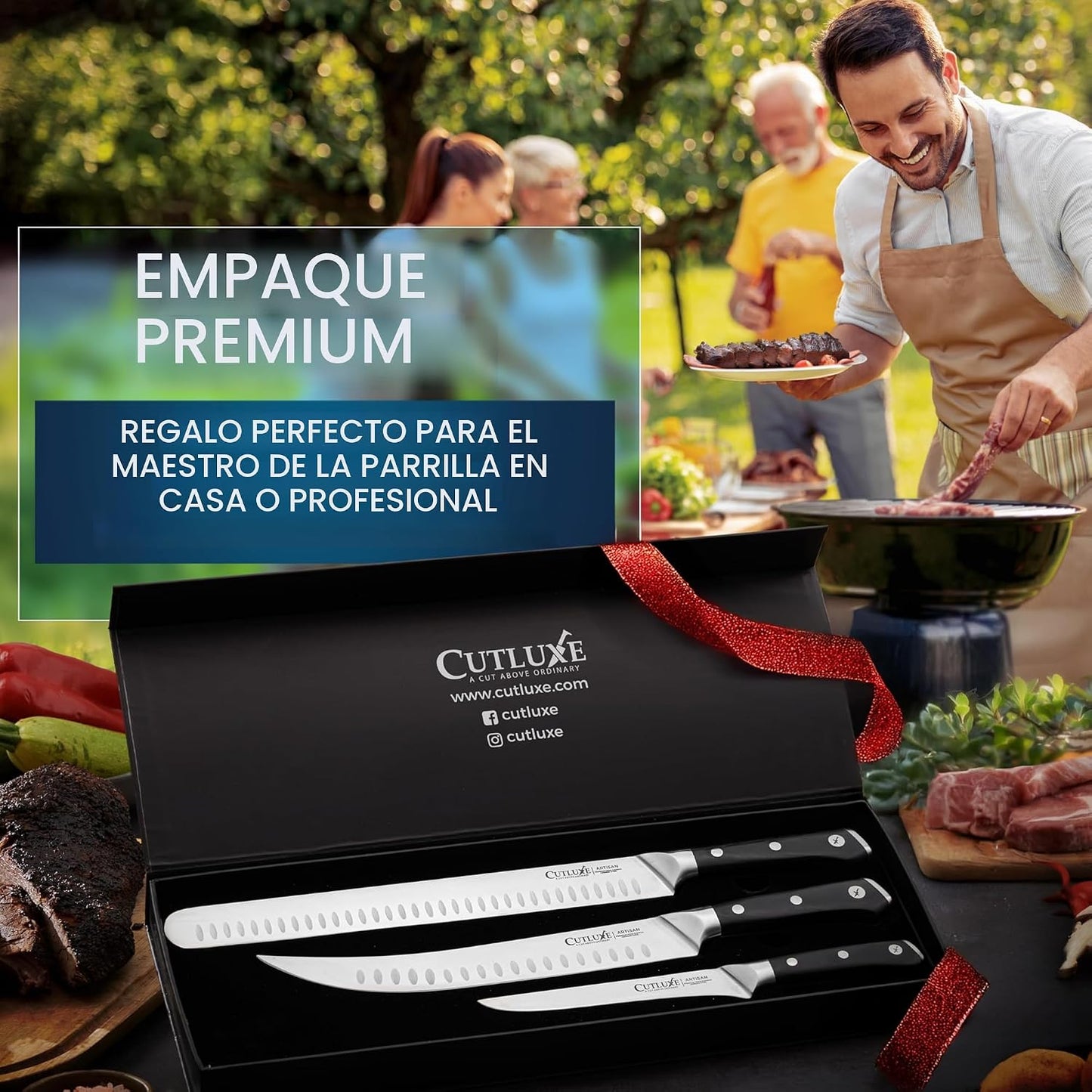 Set de cuchillos de carnicero Cutluxe \u2013 Cuchillo para carne de...
