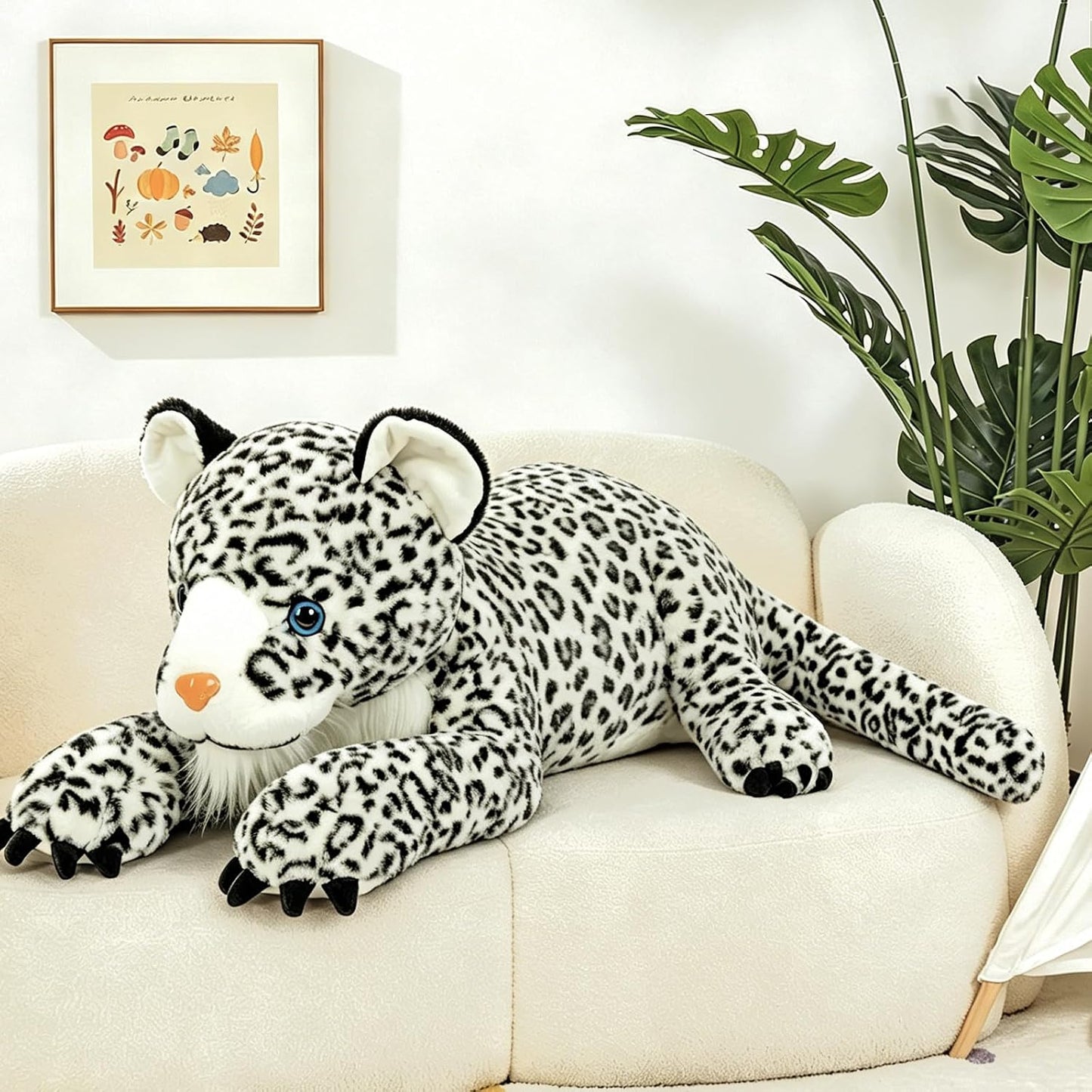 MaoGoLan Almohada de Animal de Peluche Leopardo de las Nieves Gigan...