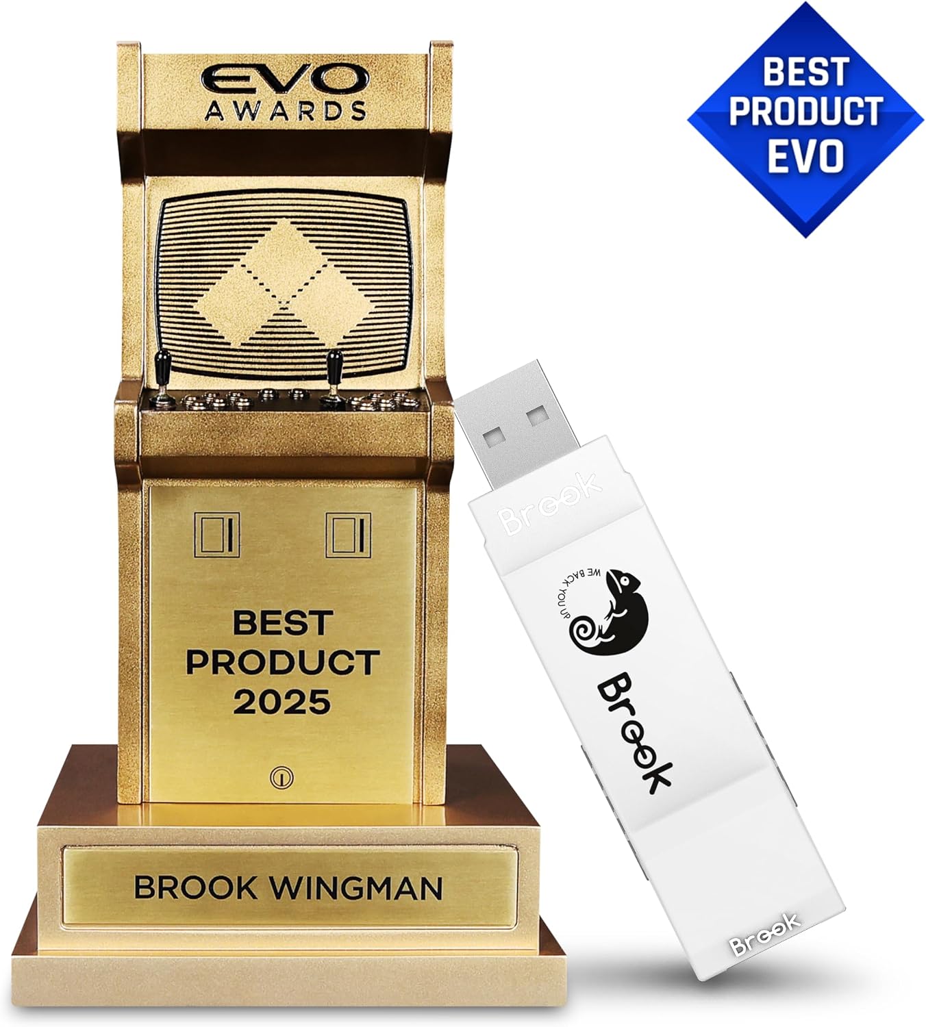 Brook Wingman FGC2 Convertidor con Llavero - Adaptador de Joystick...