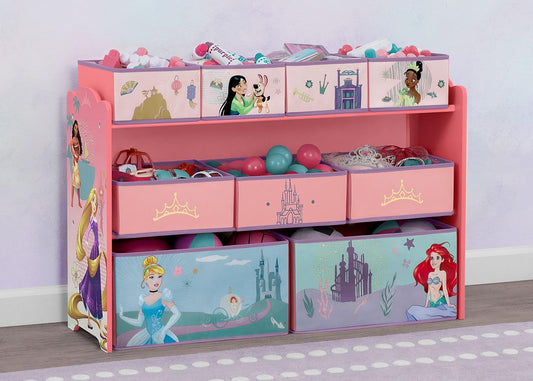 Disney Princess Deluxe - Organizador de juguetes de 9 cubos de dise...