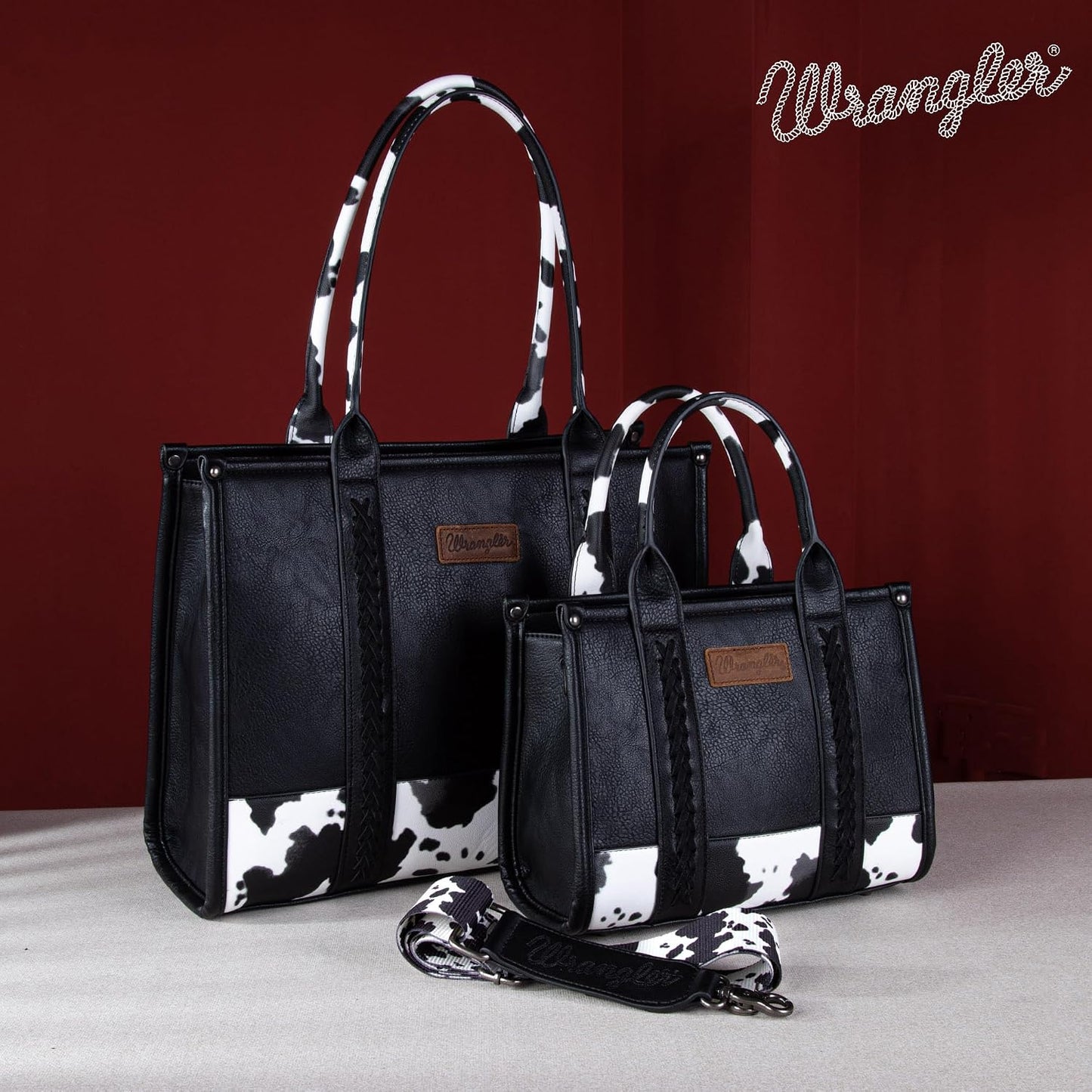 Montana West × Wrangler Bolso de mano para mujer con estampado de v...