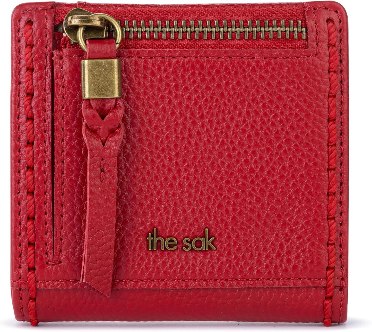 The Sak Mira - Cartera pequeña de piel para mujer, cierre a presión...