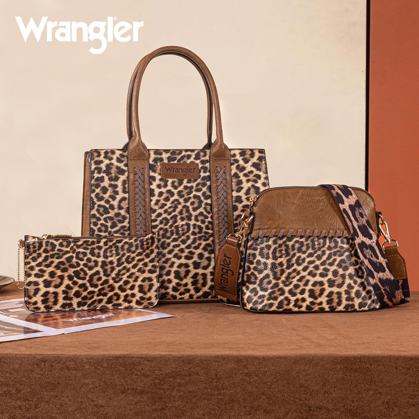 Wrangler Juego de 3 monederos para mujer, bolso cruzado y cartera c...