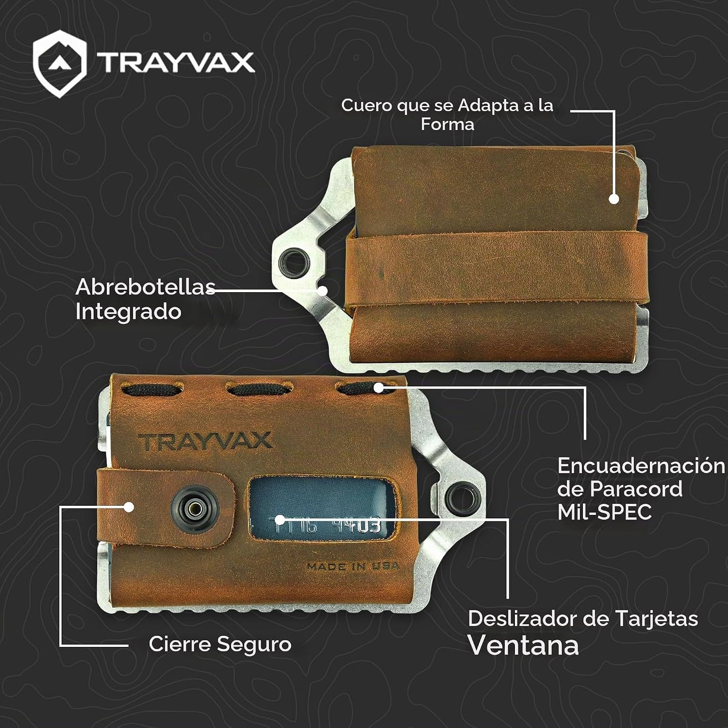 Trayvax Element Wallet, RFID bolsillo frontal para tarjetas de créd...