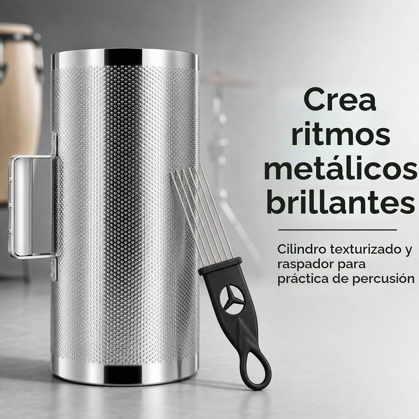 MoResolune Instrumento profesional de metal Guiro, percusión latina...