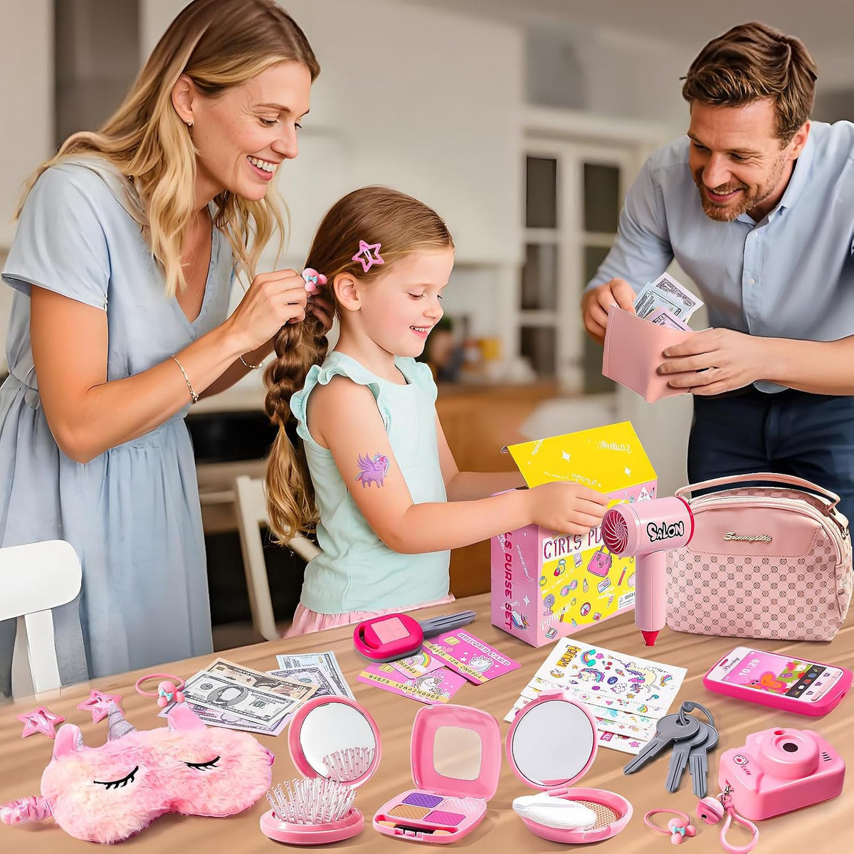 Bolso para Niña Pequeña con Maquillaje de Juguete para Niños de 3-5...