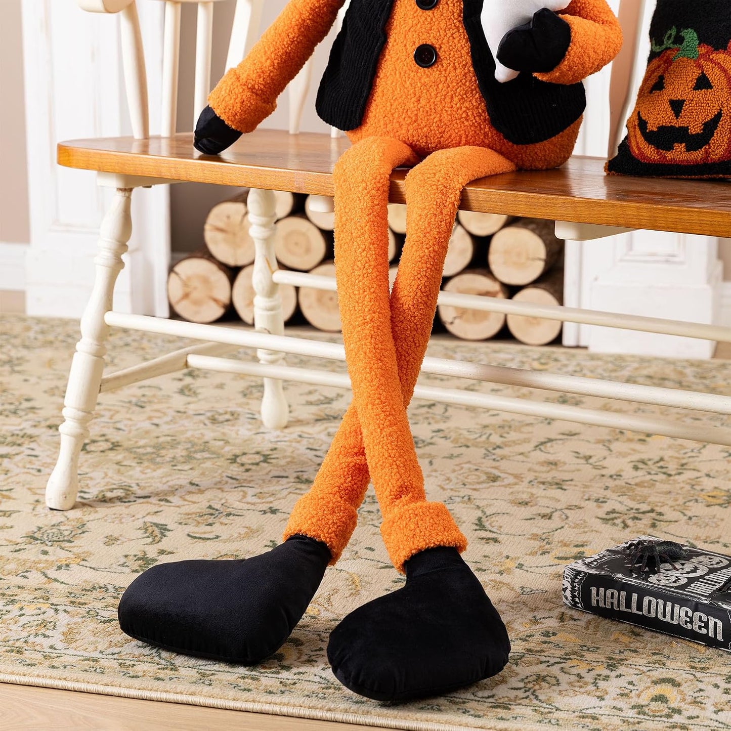Glitzhome Decoración de Halloween de Jack O Lantern de 59 pulgadas,...