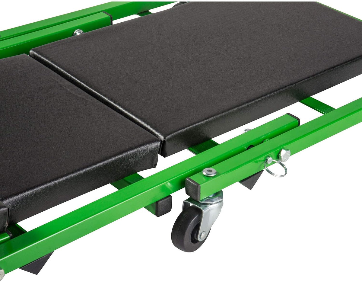 Pro-LifT C-2036DG - Camilla para mecánicos negra\/verde, 300 libras