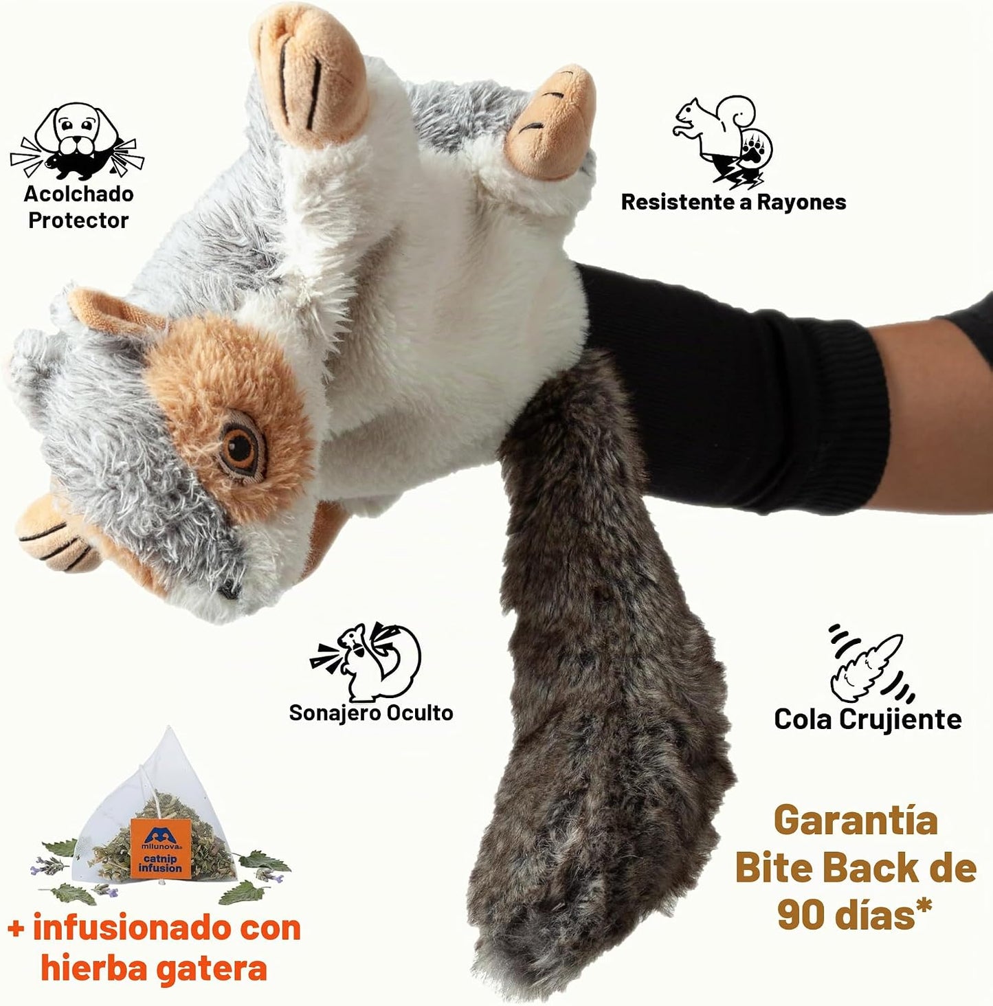 Milunova Pupr Pals - Guante de lucha para gatos con infusión de hie...