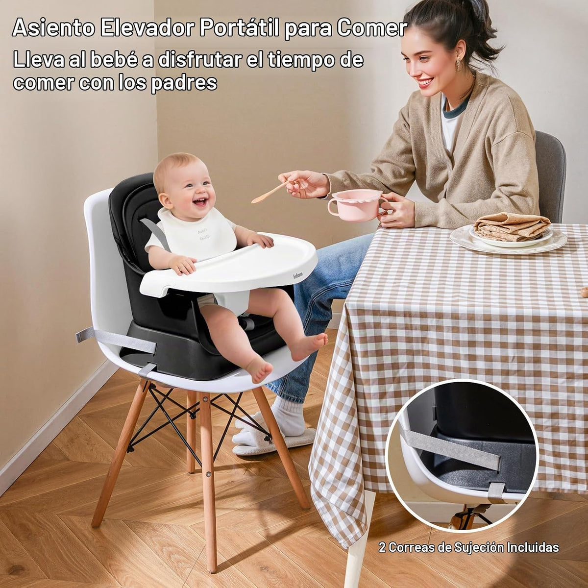 INFANS Silla Alta 9 en 1, Silla Alta Convertible para Bebés y Niños...