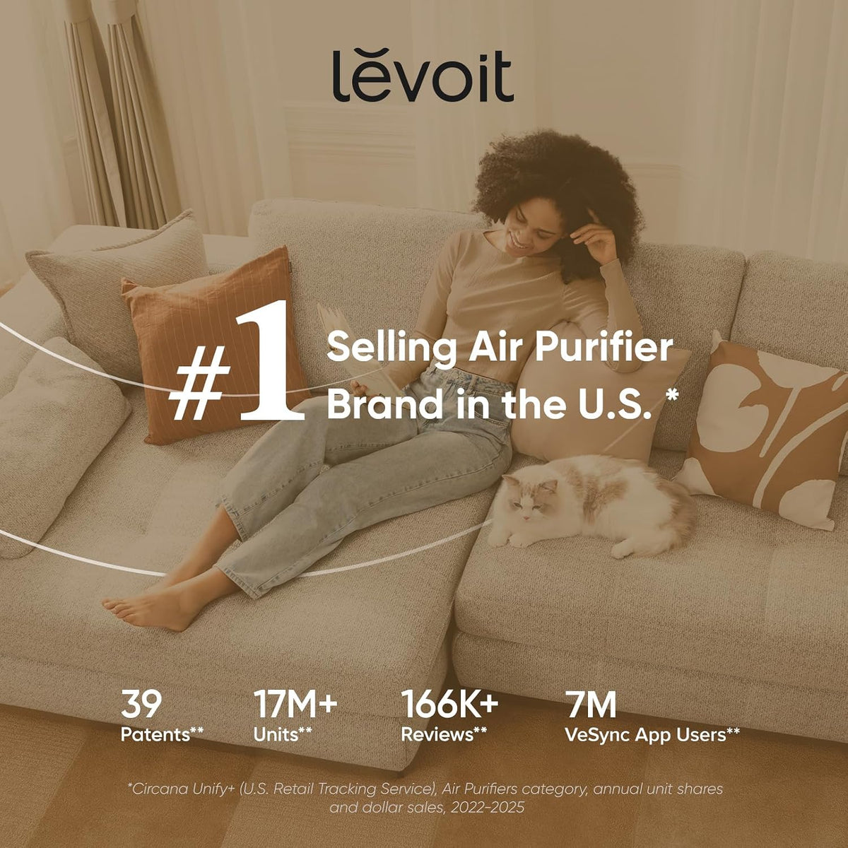 Levoit Purificadores de aire para dormitorio, hogar, mascotas, dorm...
