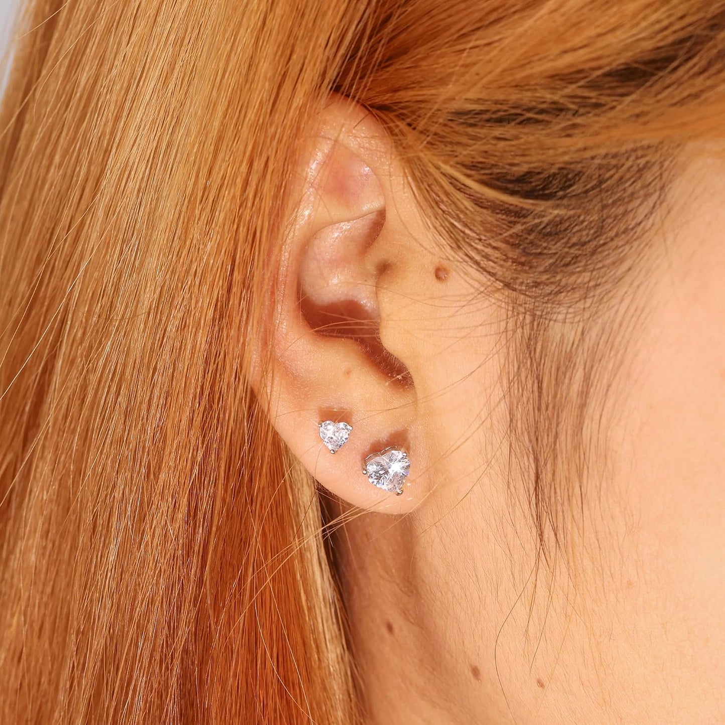 ALEXCRAFT Aretes de tuerca de plata de ley para mujeres y niñas, ci...