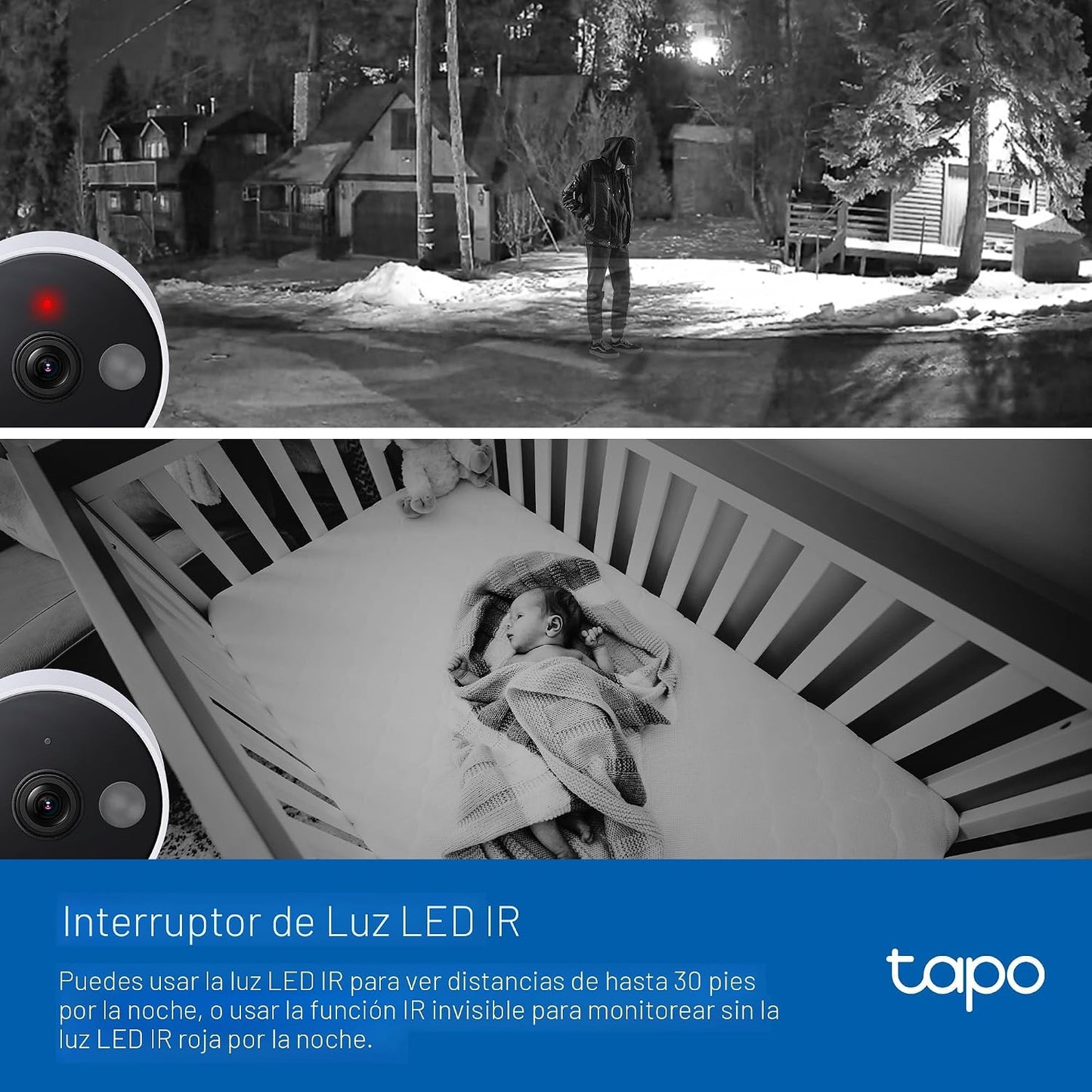 Cámara de seguridad Tapo 2K QHD para interiores\/exteriores, Elecci...