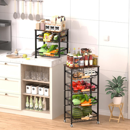 Uninol Cesta de frutas y verduras para cocina, organizadores y alma...