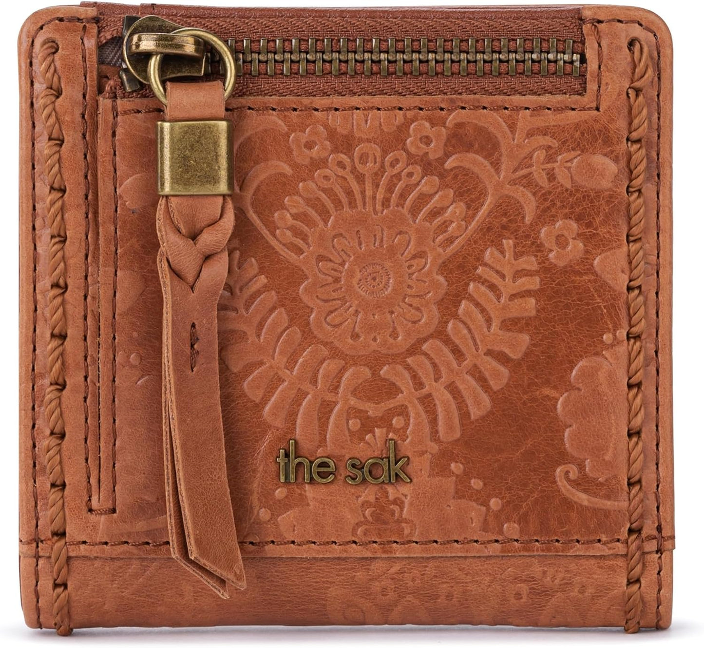 The Sak Mira Small Leather Wallet - Cartera para mujer, cierre a pr...