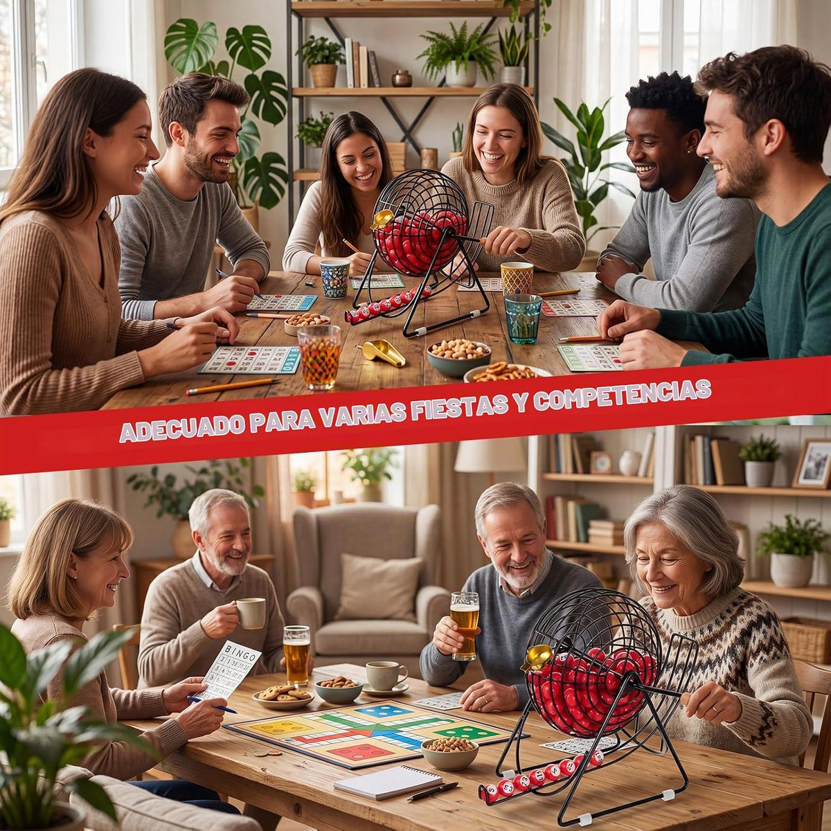 Poen El juego de bingo de lotería de 121 piezas de números 1-120 in...