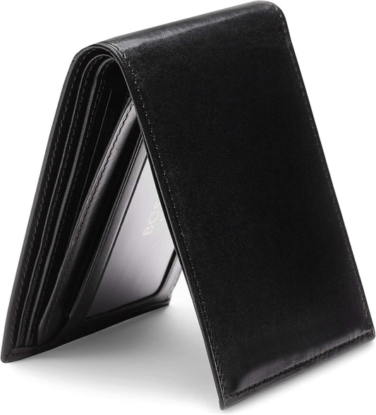 Bosca Bifold para hombre con tarjeta\/solapa de identificación, Neg...