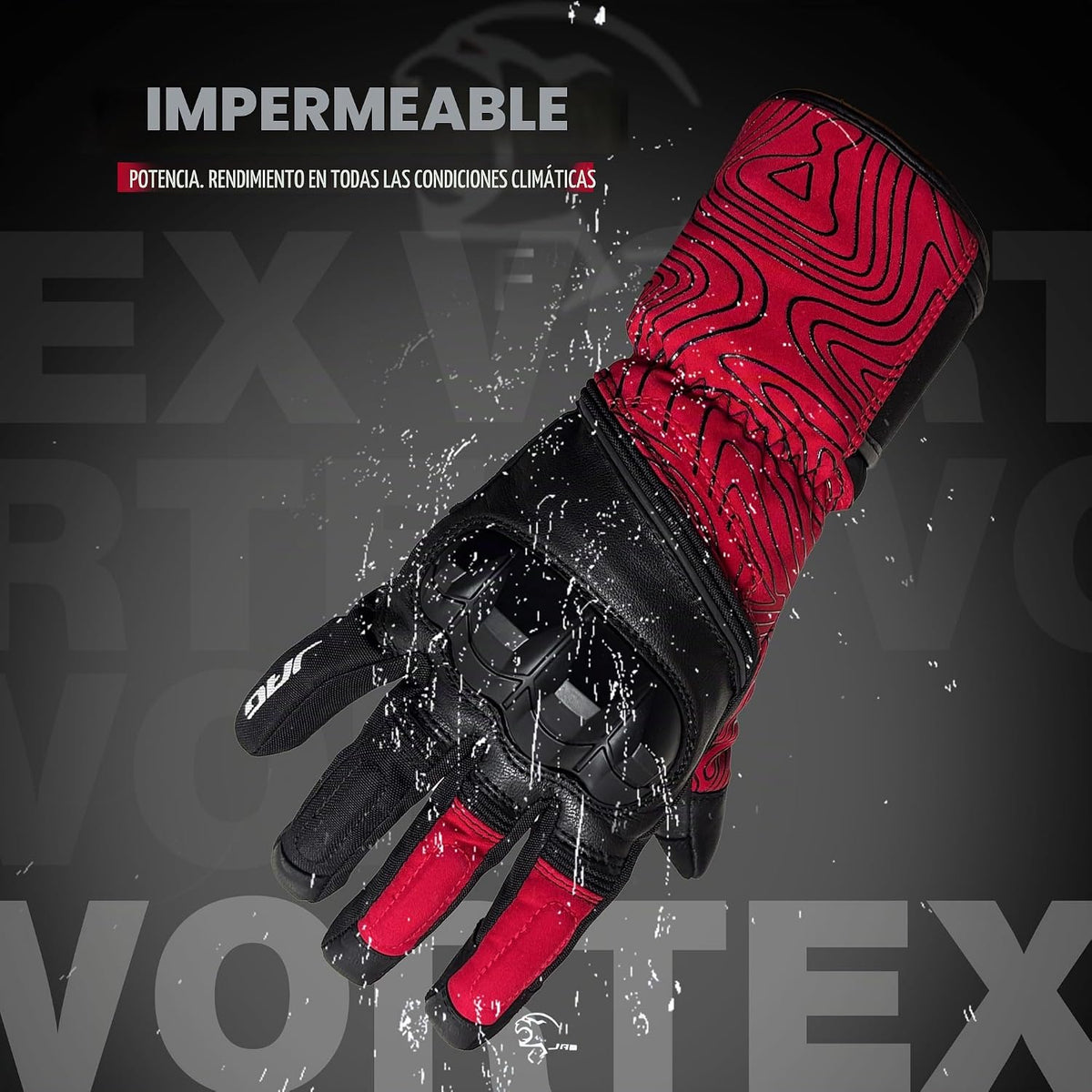 PUNTA. Guantes de moto de cuero de invierno para hombre, guantes co...