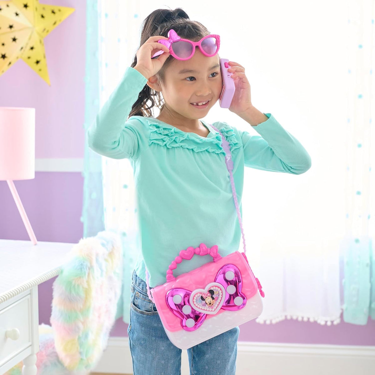 Disney Junior Minnie Mouse Bowfabulous Bag Set - Monedero de juguet...