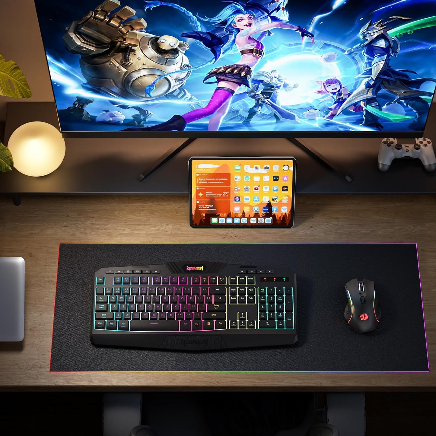 Redragon S101M-KS Combo de teclado y mouse para videojuegos inalámb...