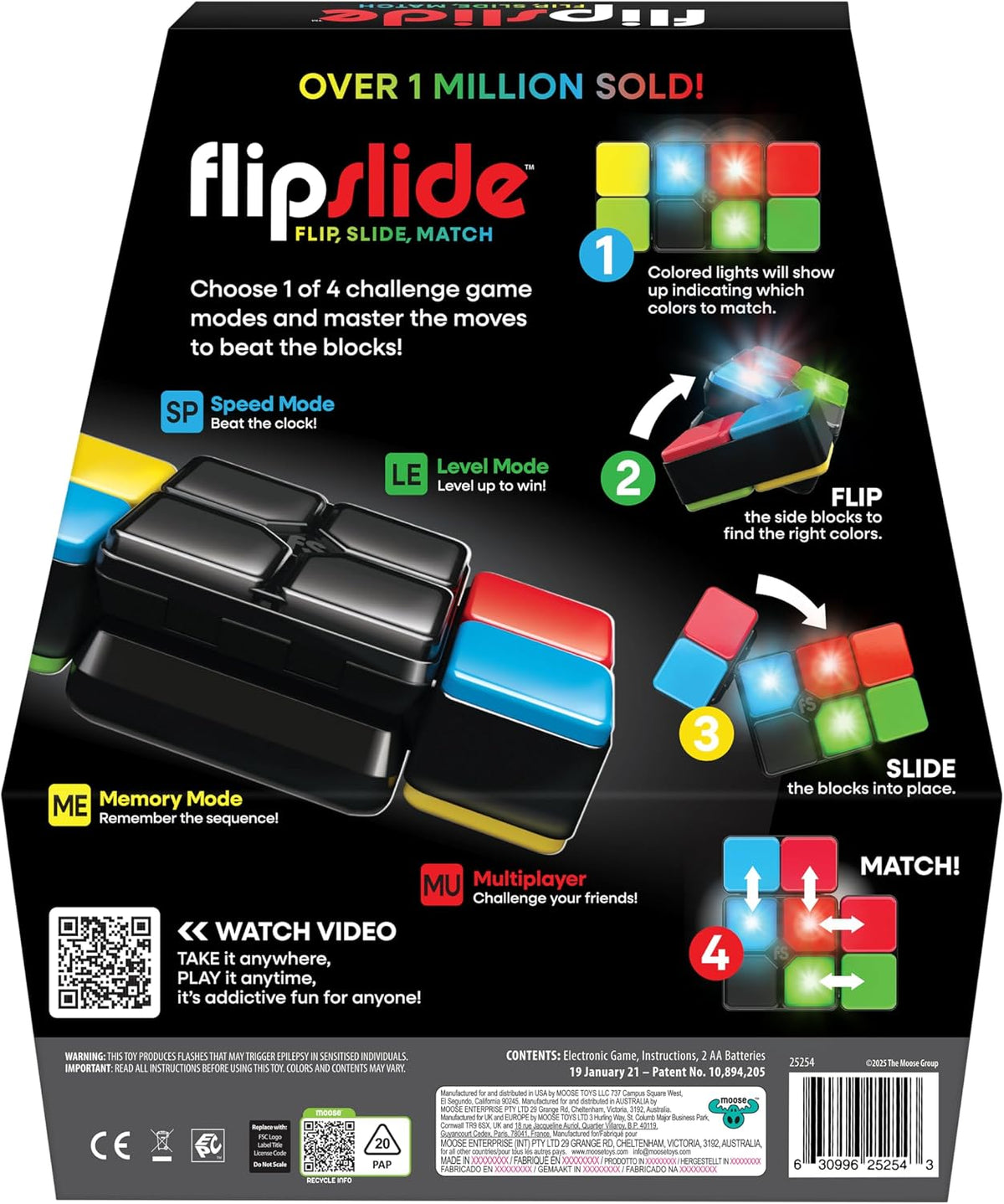 Flipslide Juego \u2013 Juego electrónico de mano | Adictivo juego d...