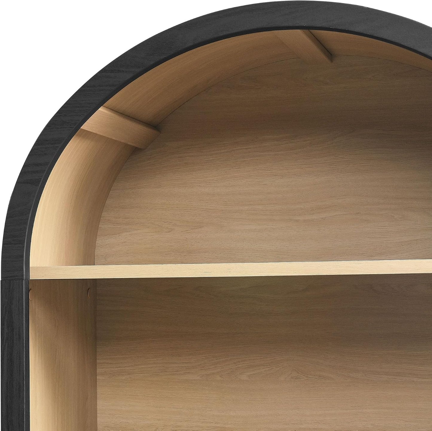 Modway Evie - Estantería ancha y arqueada moderna en color negro \u...
