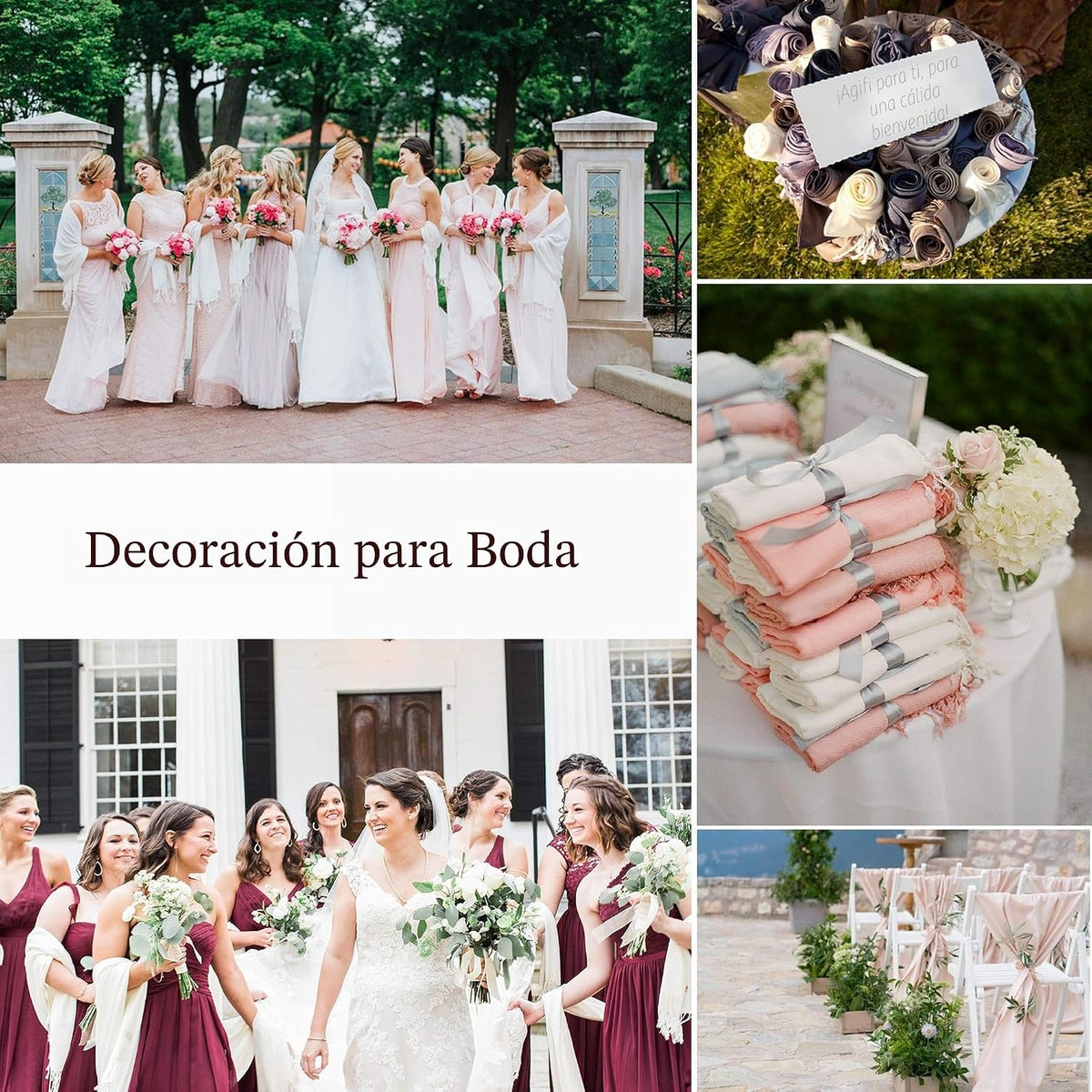 RIIQIICHY Bufandas de mujer, chales de pashmina y envolturas para v...