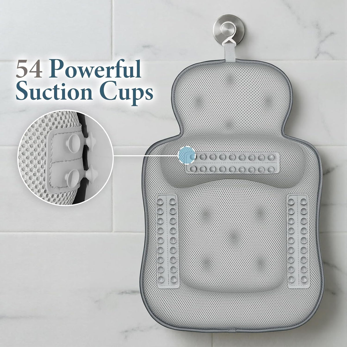 Almohadas de baño para bañera, cómodo cojín de bañera para cabeza y...