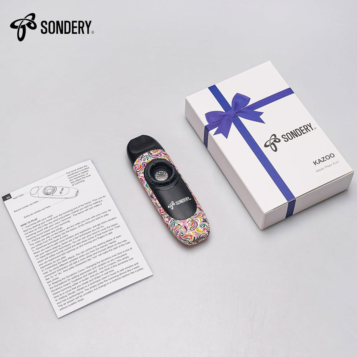 Sondery Instrumento de viento profesional Kazoo con 5 membranas y c...